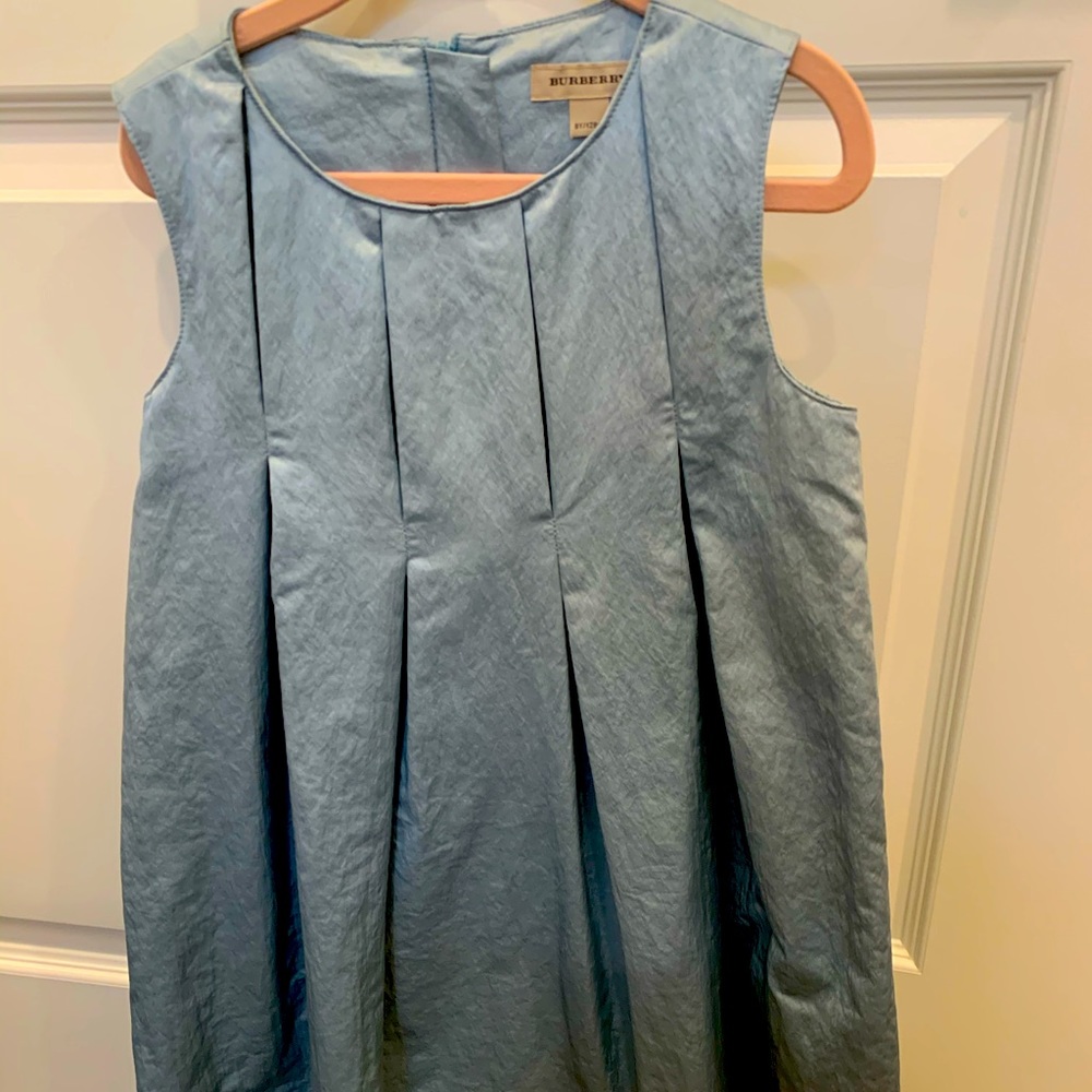 Girls Burberry dress light baby blue